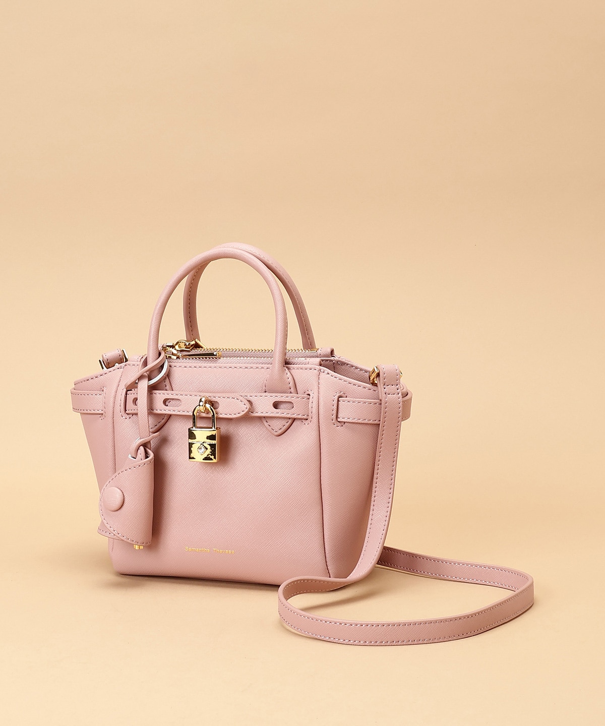 ベルトデザイン サマンサアゼル 小サイズ ピンクベージュ 00