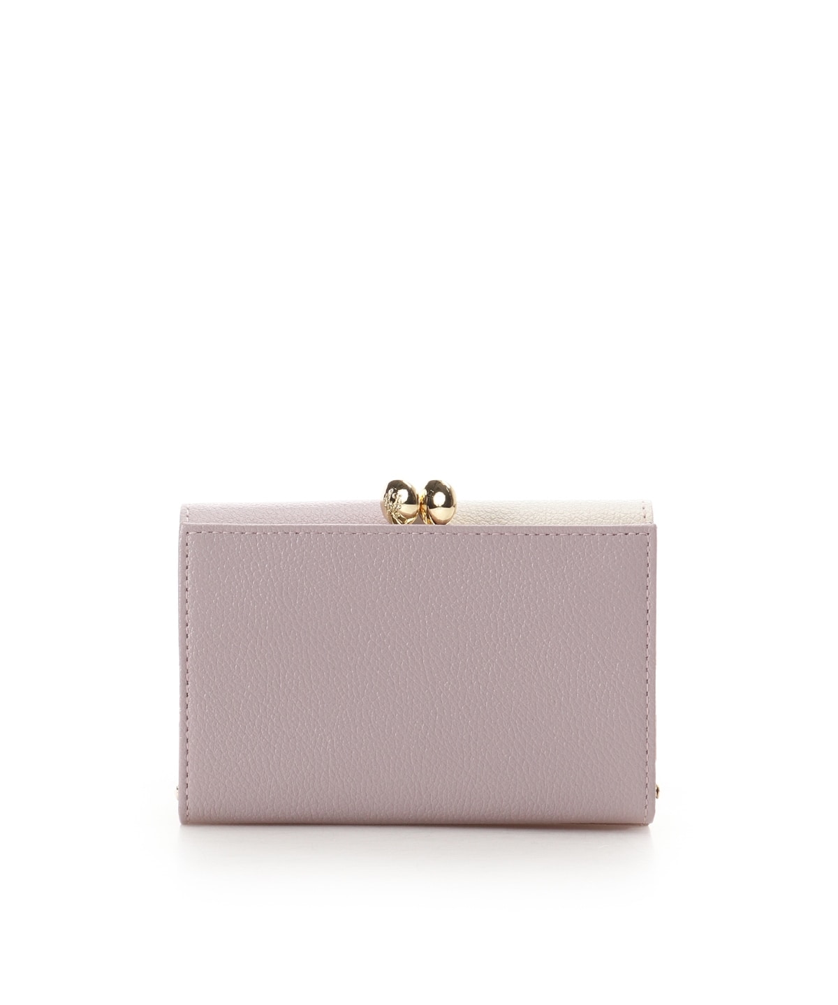 バイカラーフロントベルト 口金折財布 ピンク 00