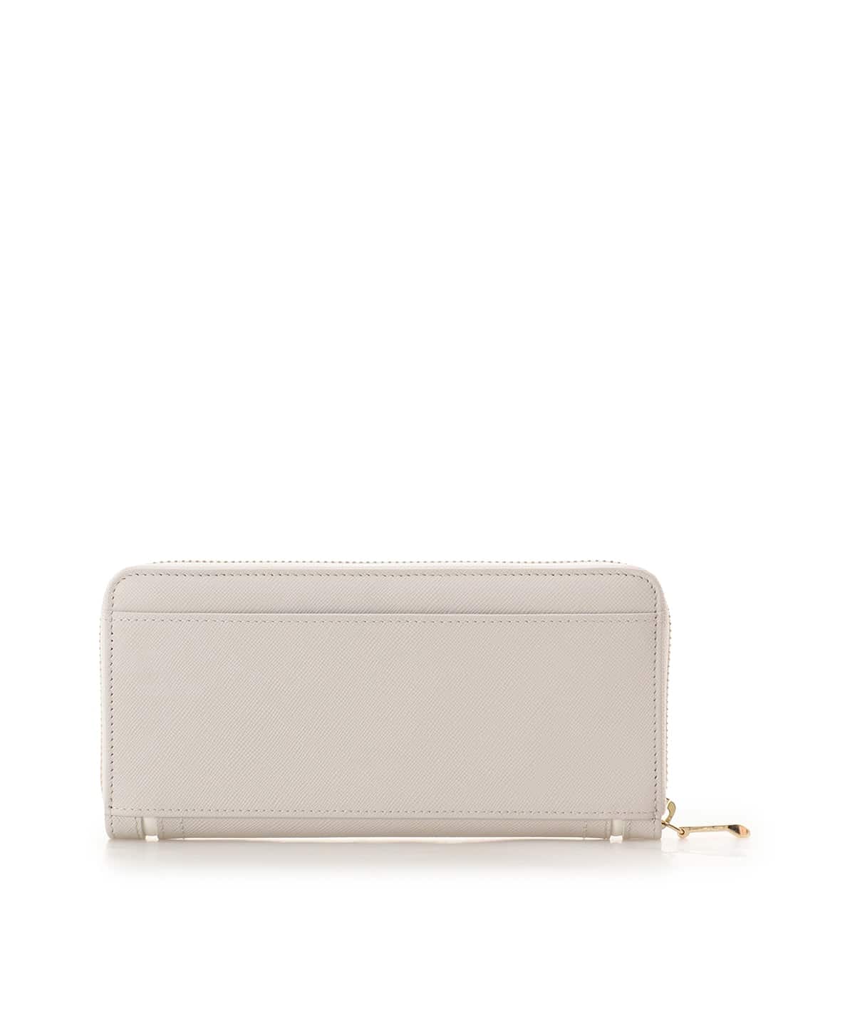 バイカラーリボン 長財布 ライトグレー 00