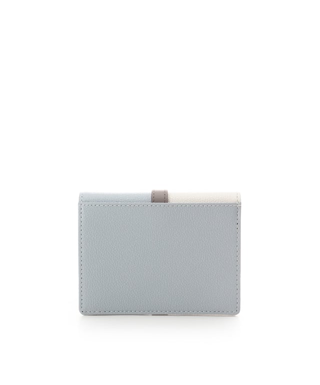 バイカラーフロントベルト 二つ折り財布 ダルブルー 00