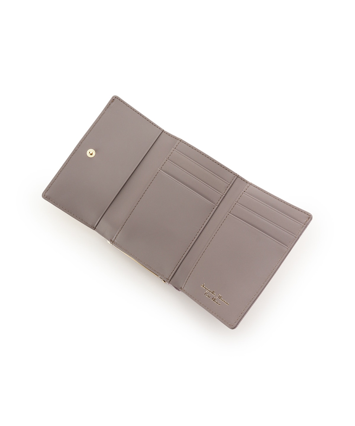 バイカラーフロントベルト 口金折財布 ピンク 00