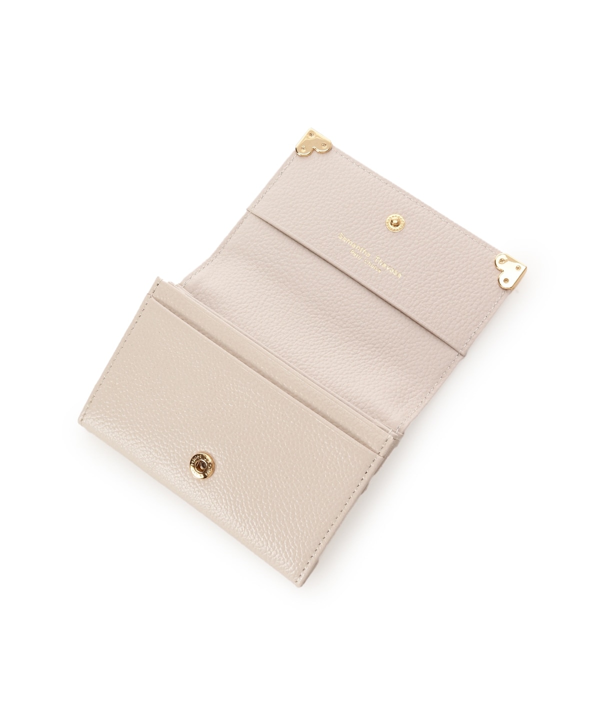 ハート金具 名刺入れ ベージュ 00