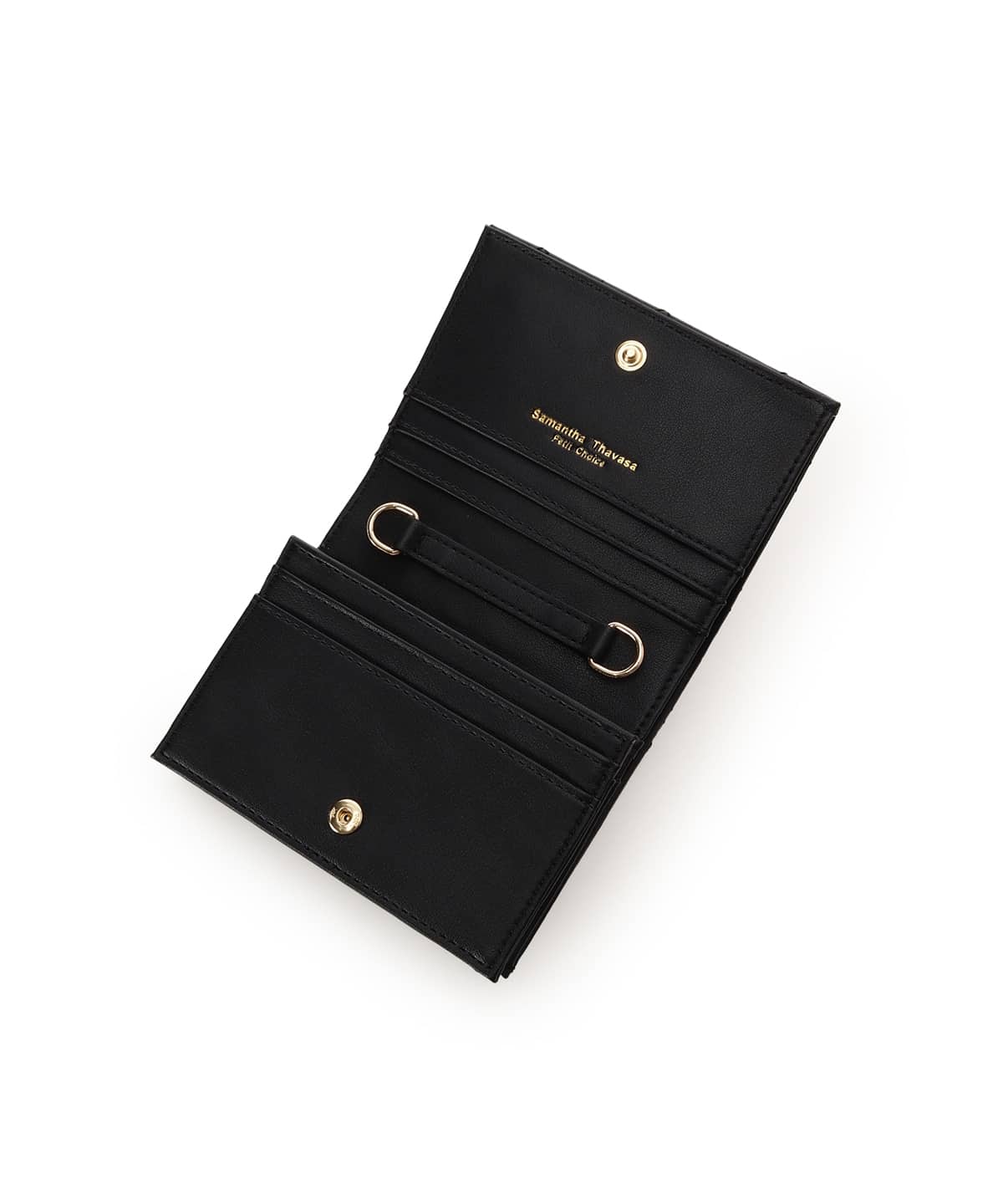 ハートキルト ミニ財布 ブラック 00