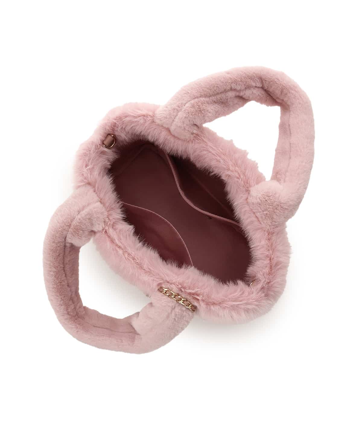 キルティングファーバッグ ピンク 00