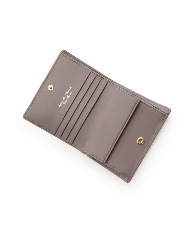 バイカラーフロントベルト 二つ折り財布 ダルブルー 00