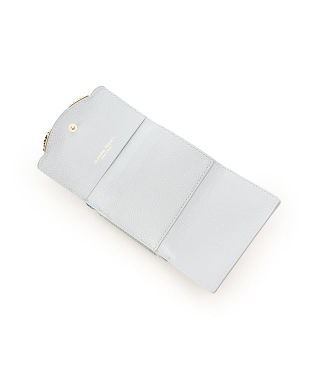 サイドフラワー 折財布 ライトブルー 00