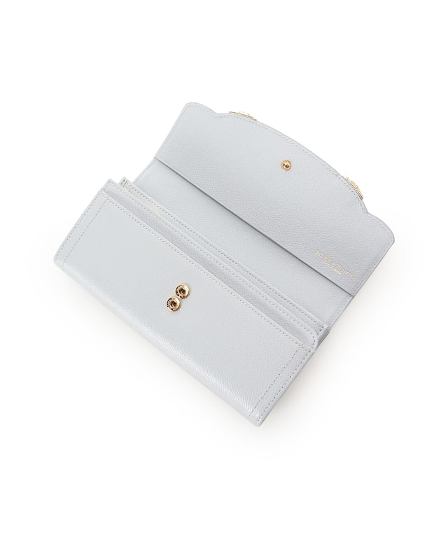 サイドフラワー 長財布 ライトブルー 00