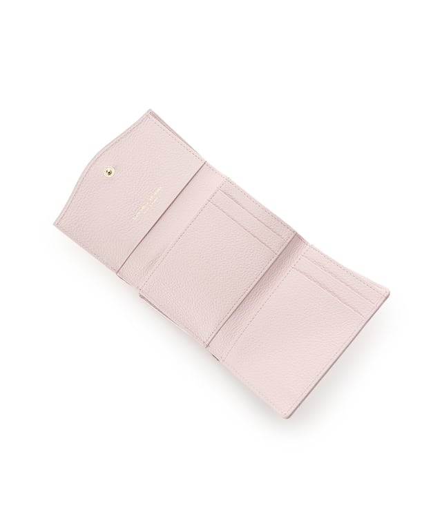 クリアハートビジュー 折財布 ピンク 00