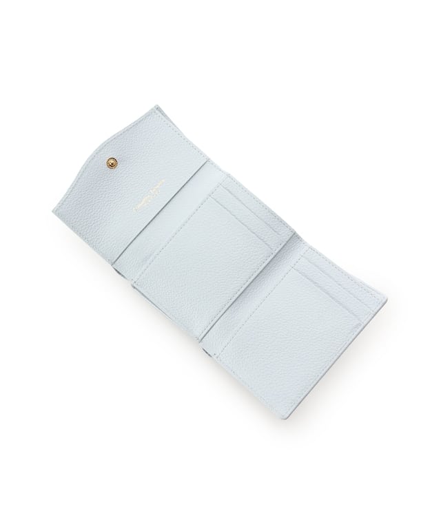 クリアハートビジュー 折財布 ライトブルー 00