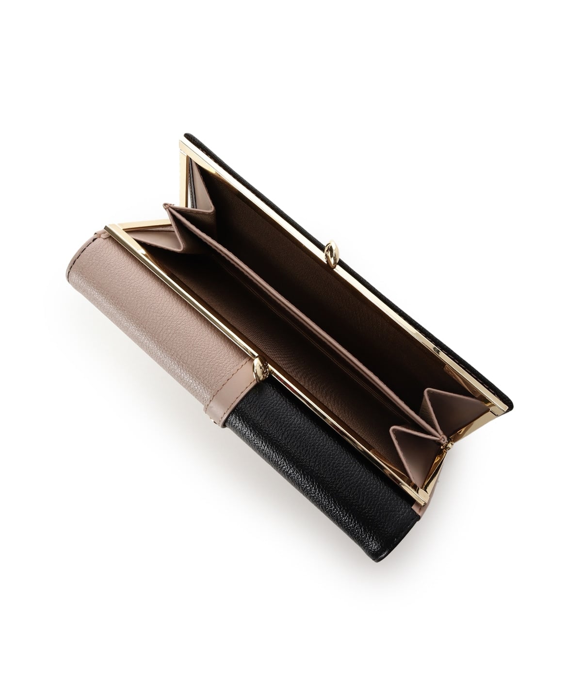 バイカラーフロントベルト 長財布 ブラック 00