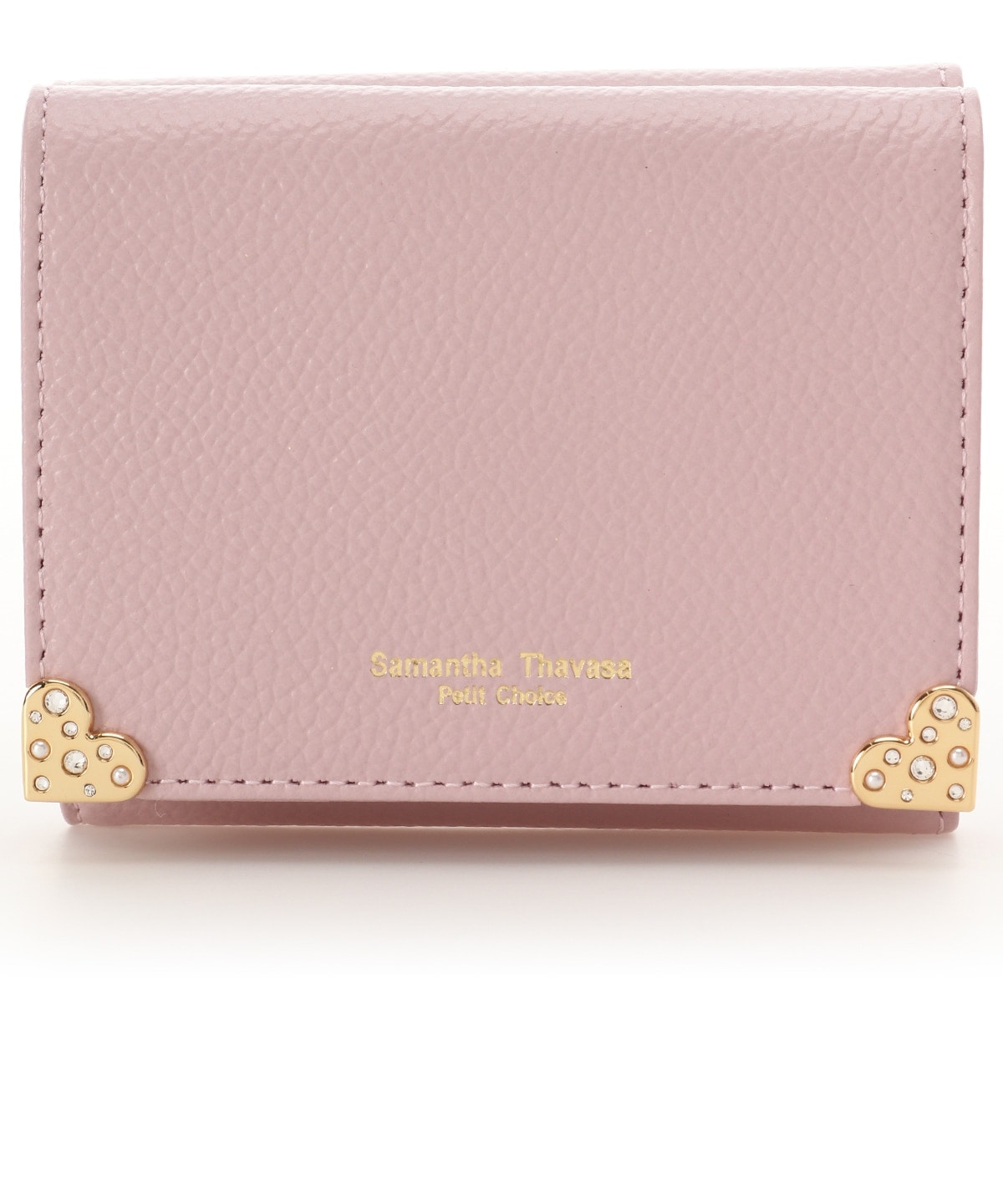 ハート金具 折財布 ピンク 00