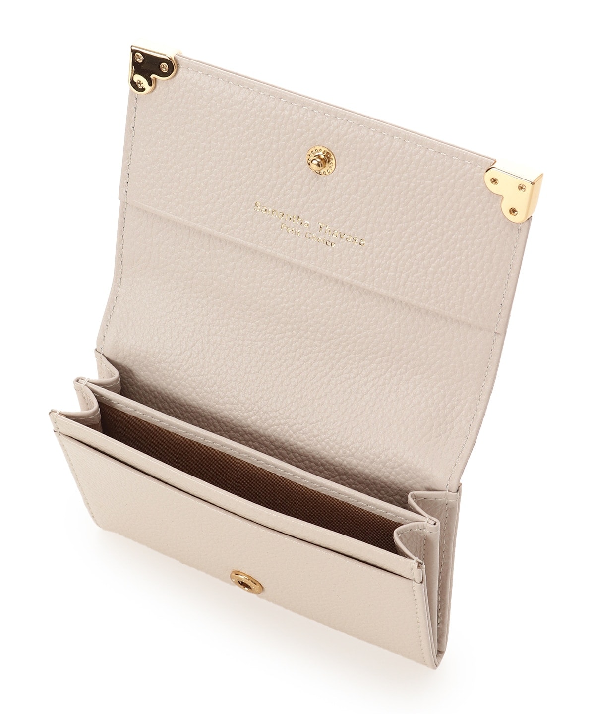 ハート金具 名刺入れ ベージュ 00