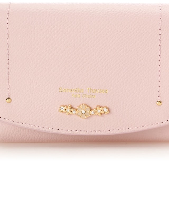 フラワーアーチ 折財布 ピンク 00