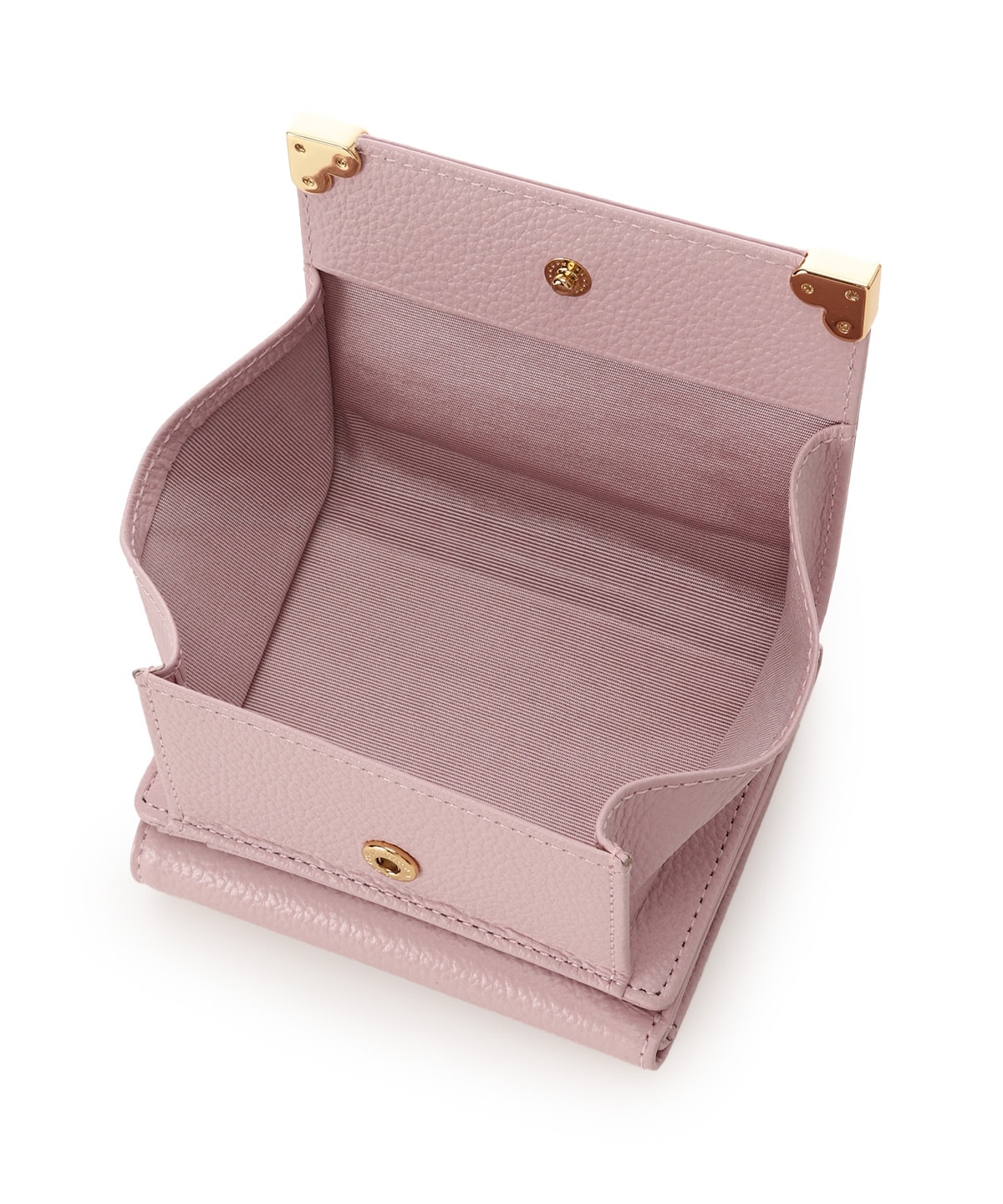ハート金具 折財布 ピンク 00