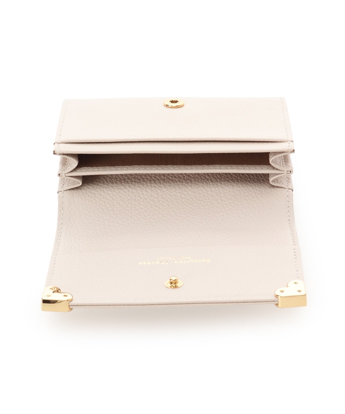 ハート金具 名刺入れ ベージュ 00