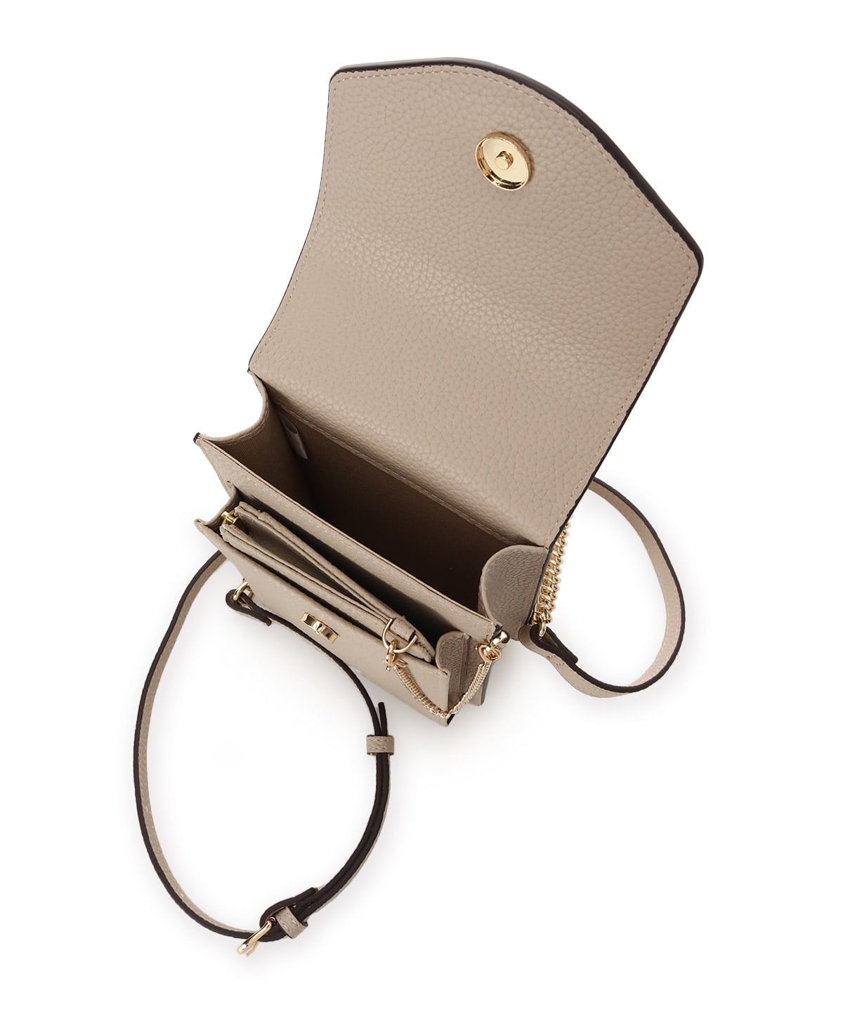 マルチケース付き スマホショルダー ベージュ 00