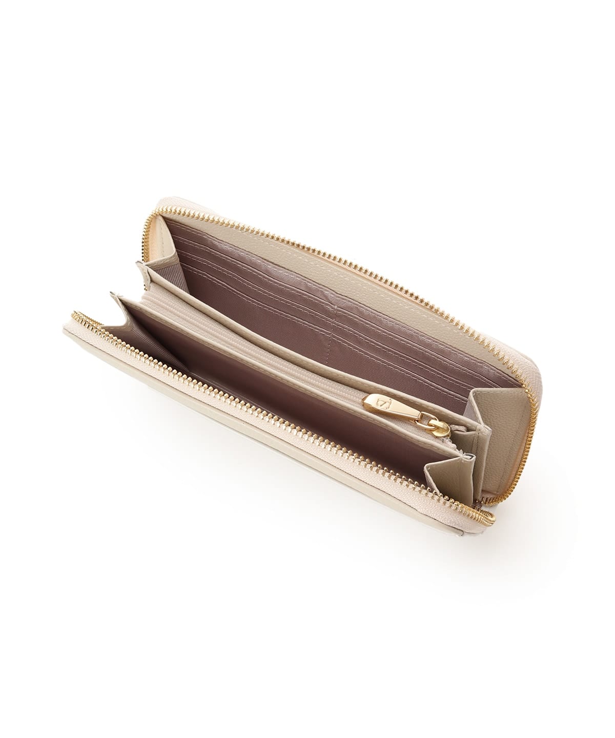 ビジューリボンバイカラー 長財布 ベージュ 00