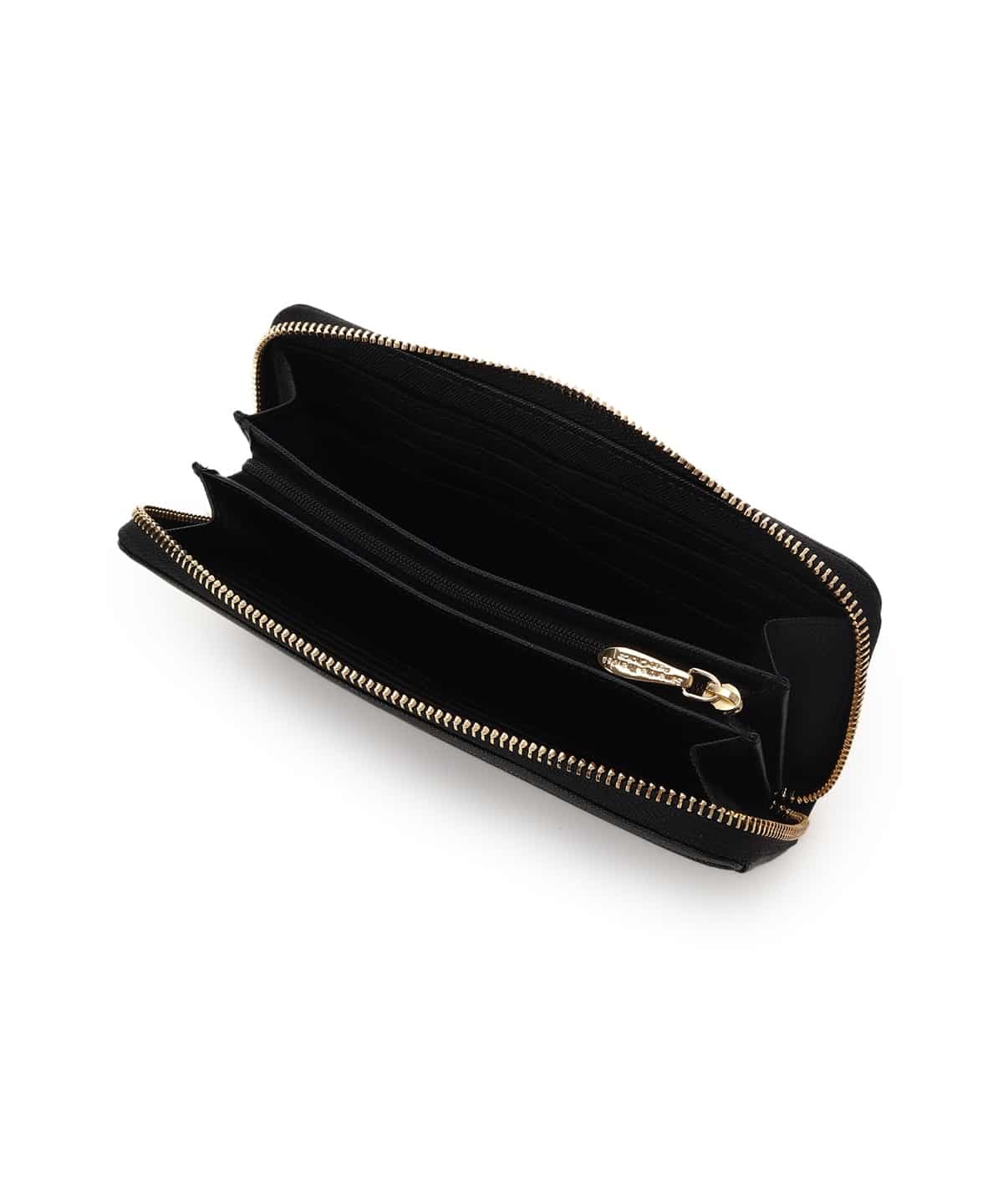 バイカラーリボン 長財布 ブラック 00