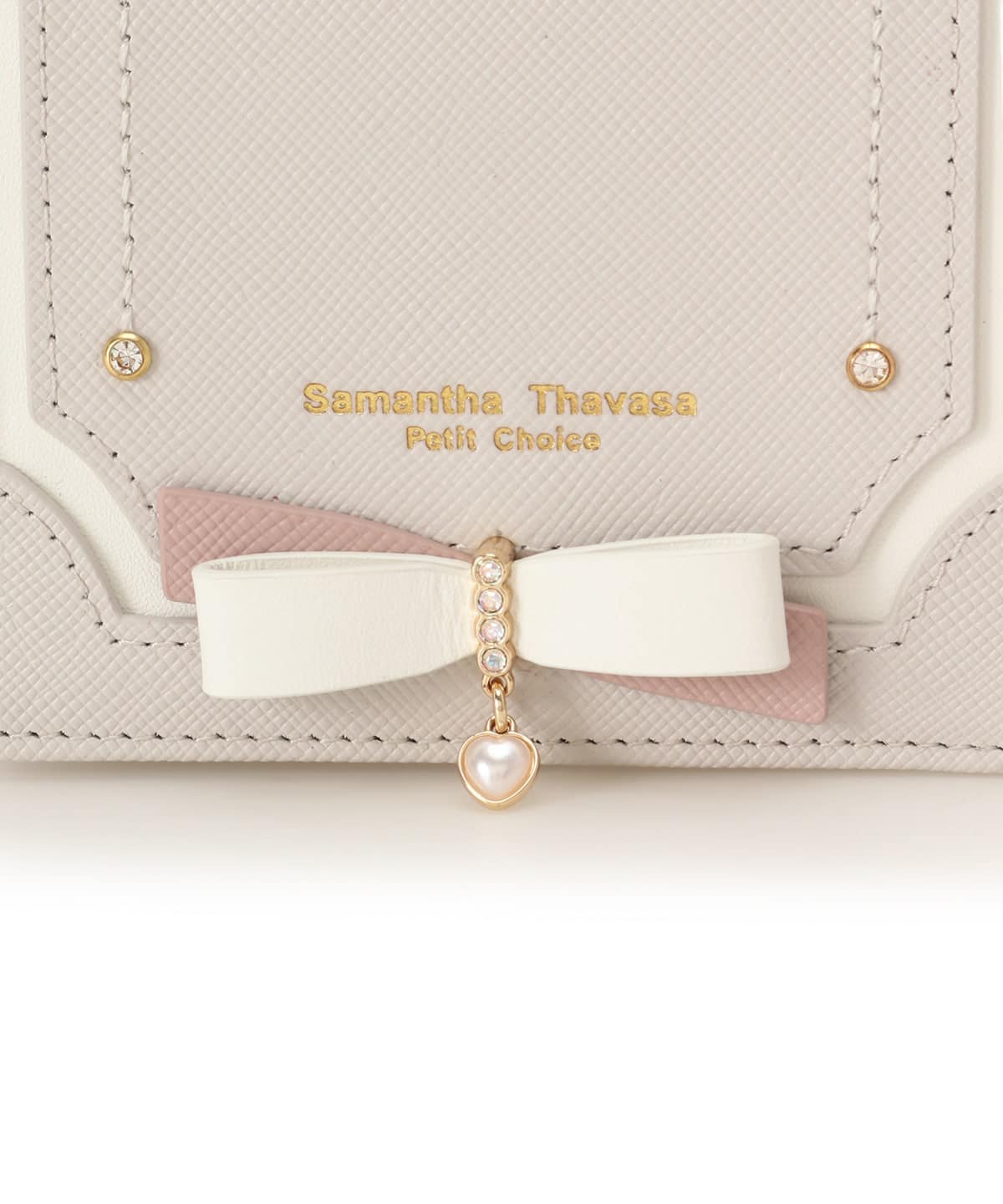 バイカラーリボン パスケース ライトグレー 00