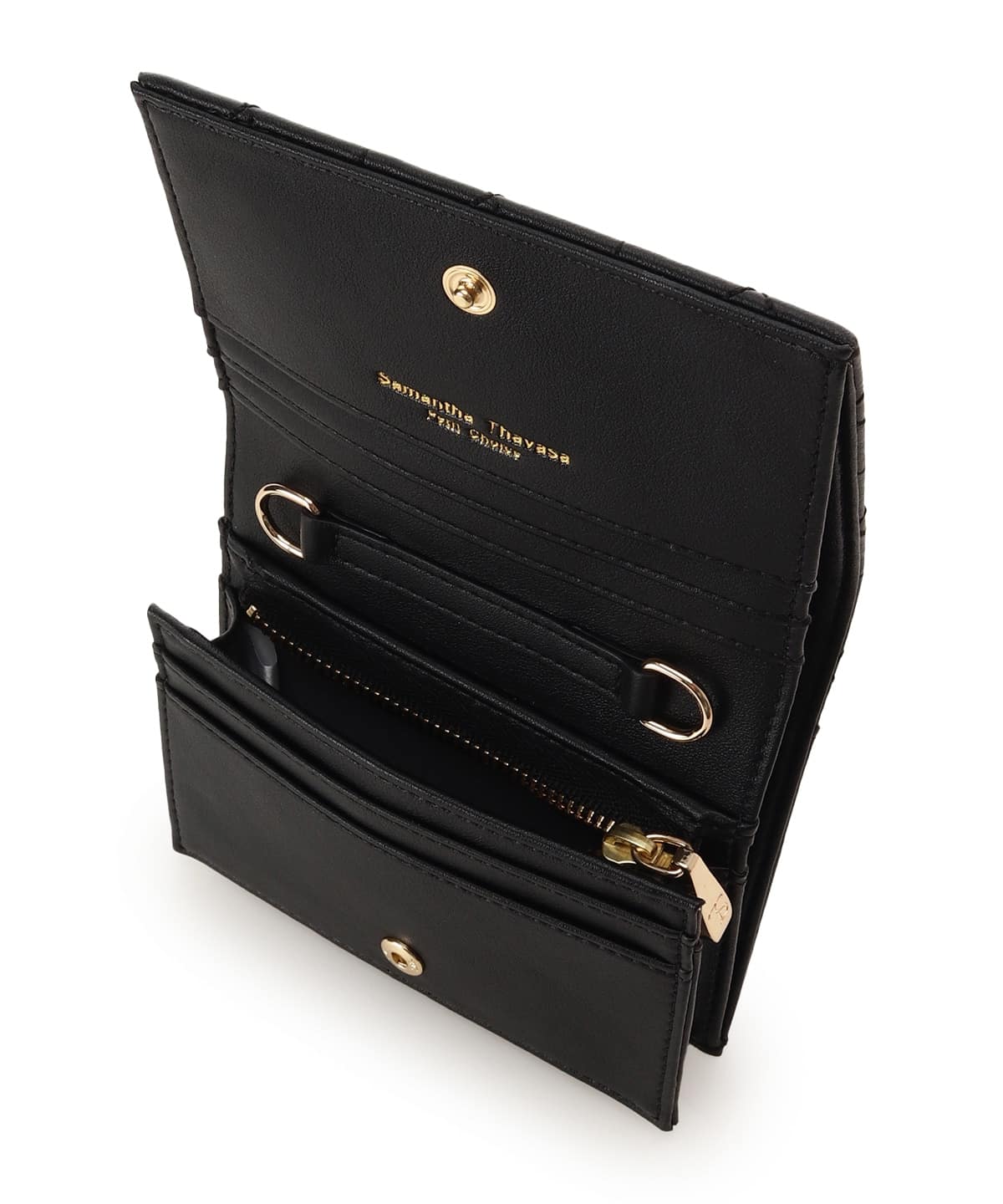 ハートキルト ミニ財布 ブラック 00