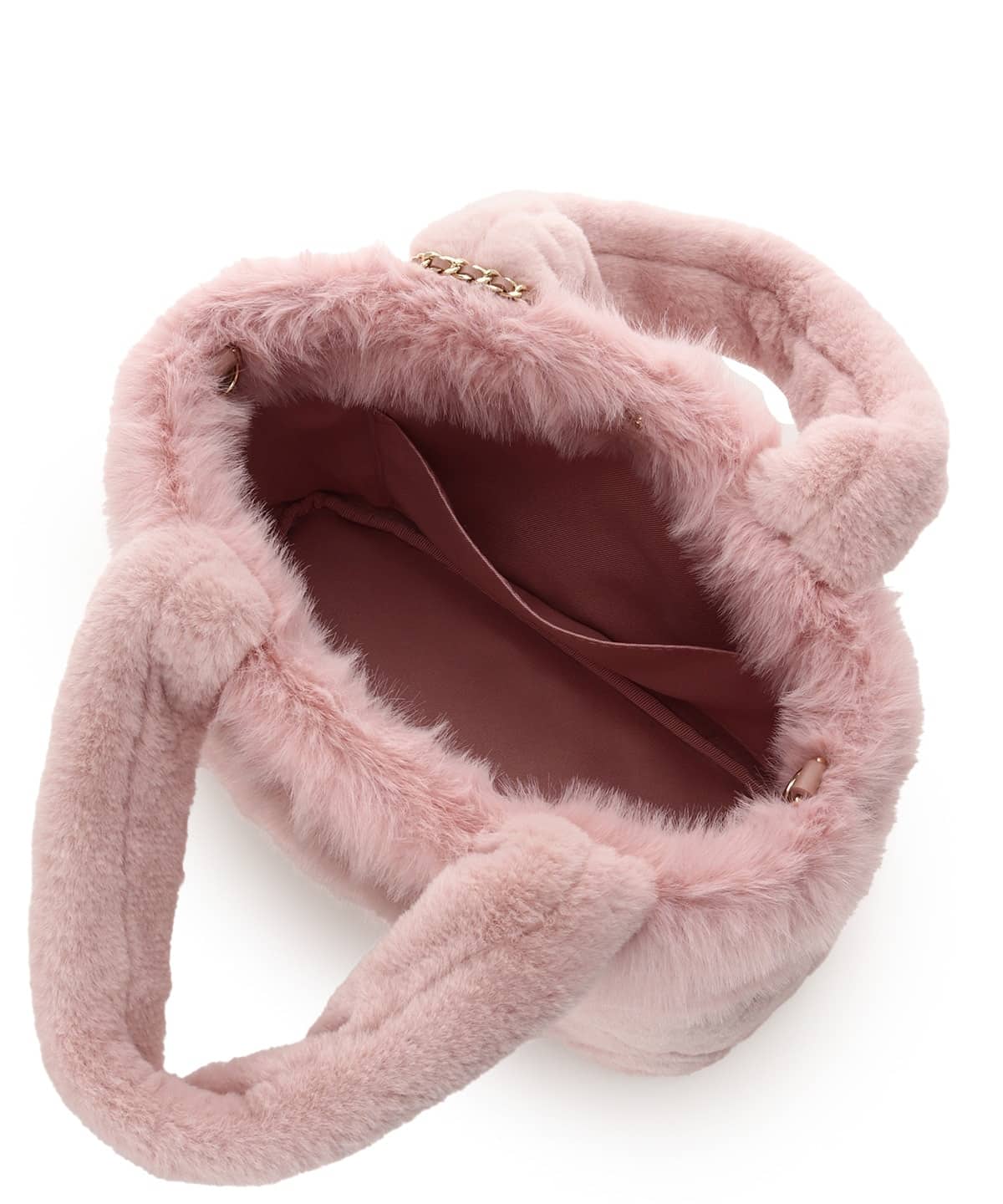 キルティングファーバッグ ピンク 00