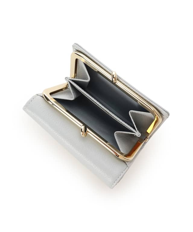 サイドフラワー 折財布 ライトブルー 00