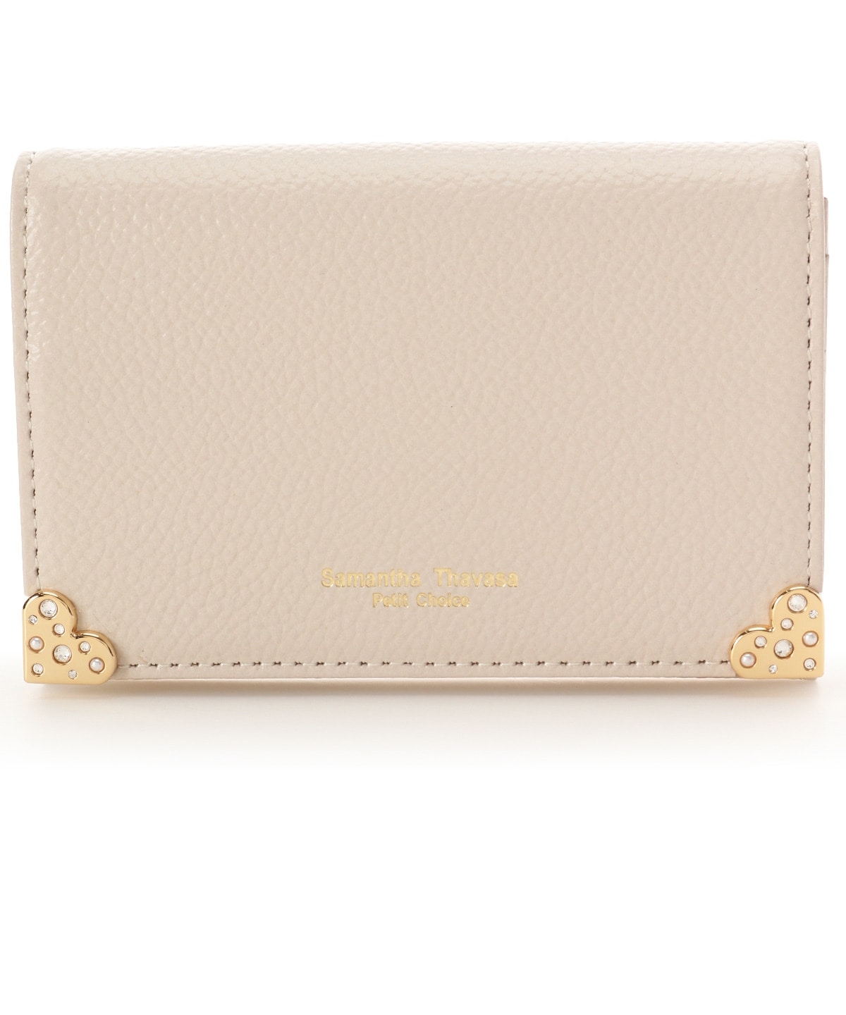 ハート金具 名刺入れ ベージュ 00