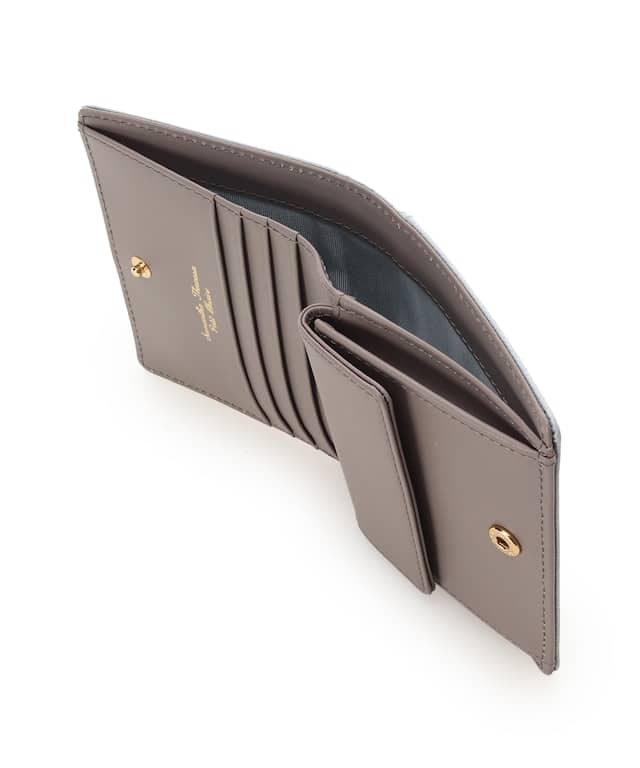 バイカラーフロントベルト 二つ折り財布 ダルブルー 00