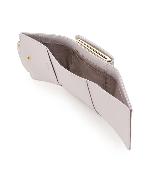 サイドフラワー 折財布 グレージュ 00