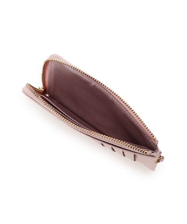 クリアハートビジュー フラグメントケース ピンク 00