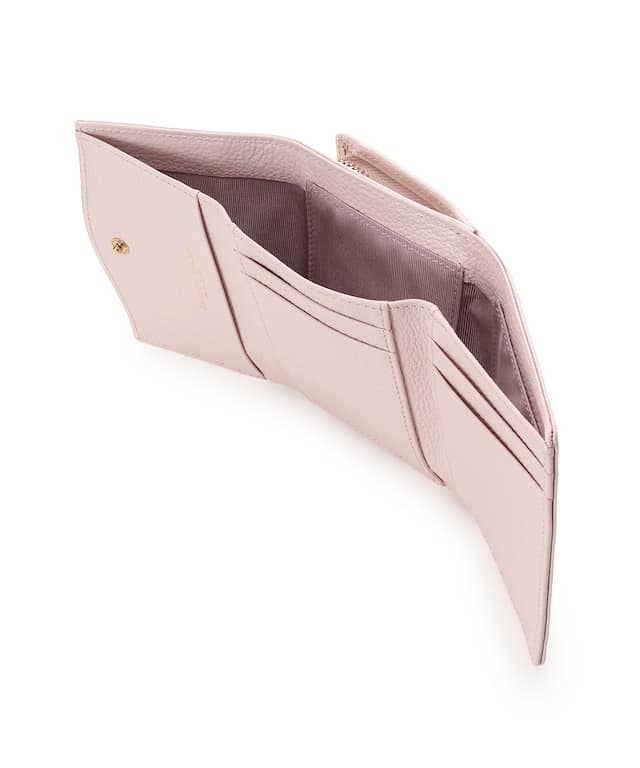 クリアハートビジュー 折財布 ピンク 00