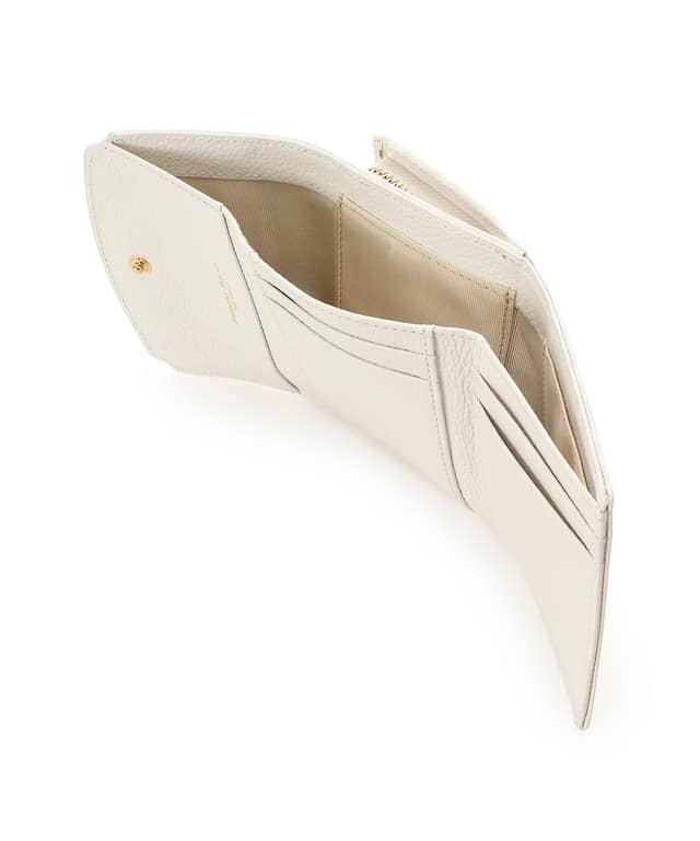 フラワーアーチ 折財布 ホワイト 00