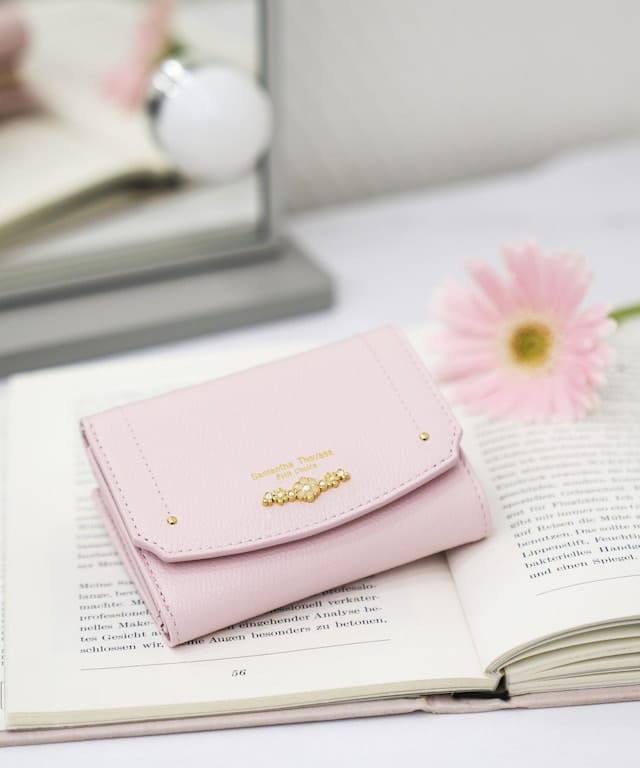フラワーアーチ 折財布 ピンク 00