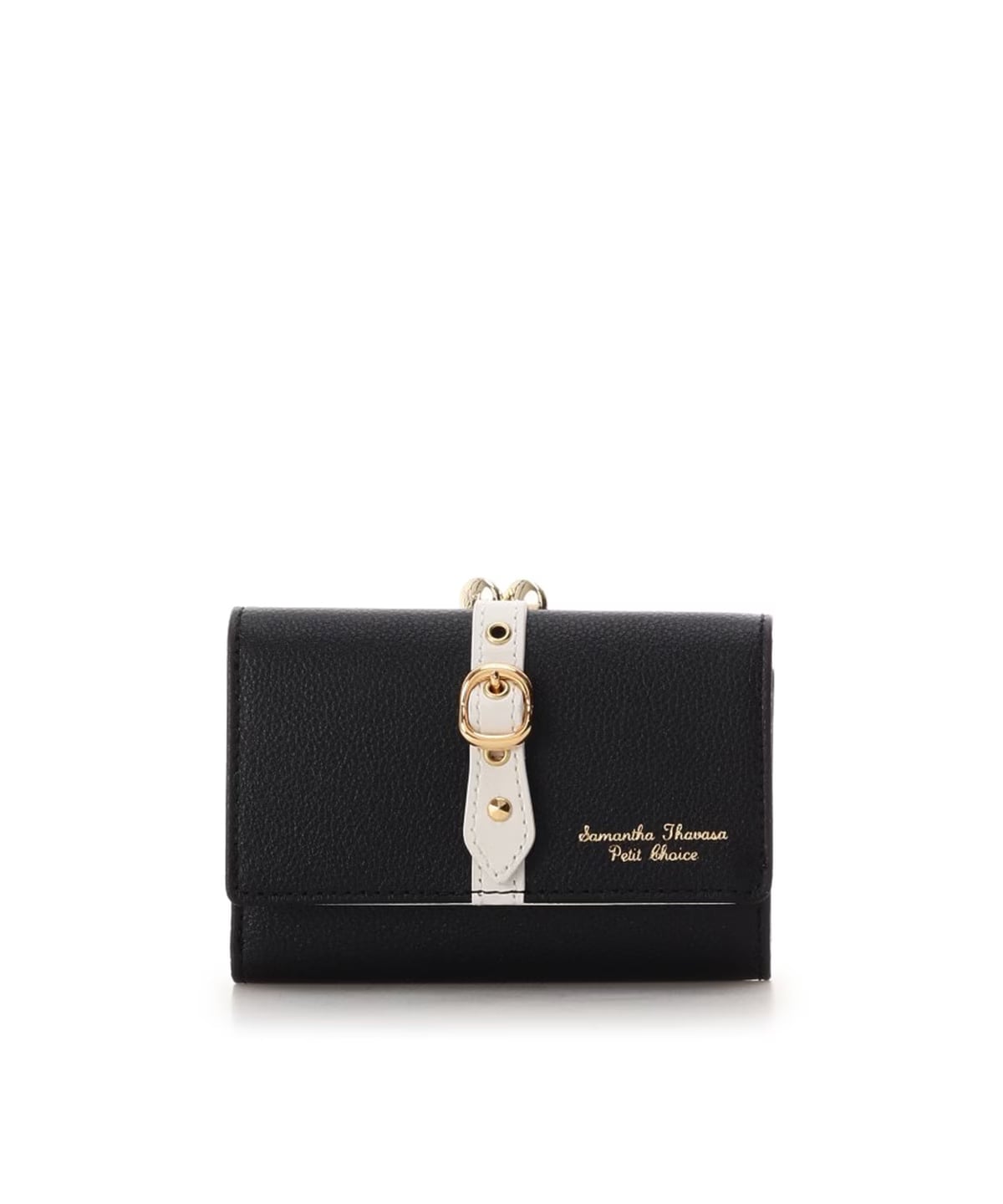 フロントベルト 折財布 ブラック 00