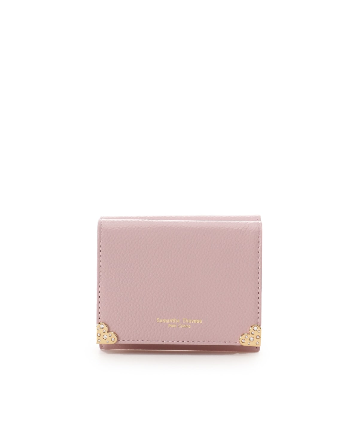 ハート金具 折財布 ピンク 00