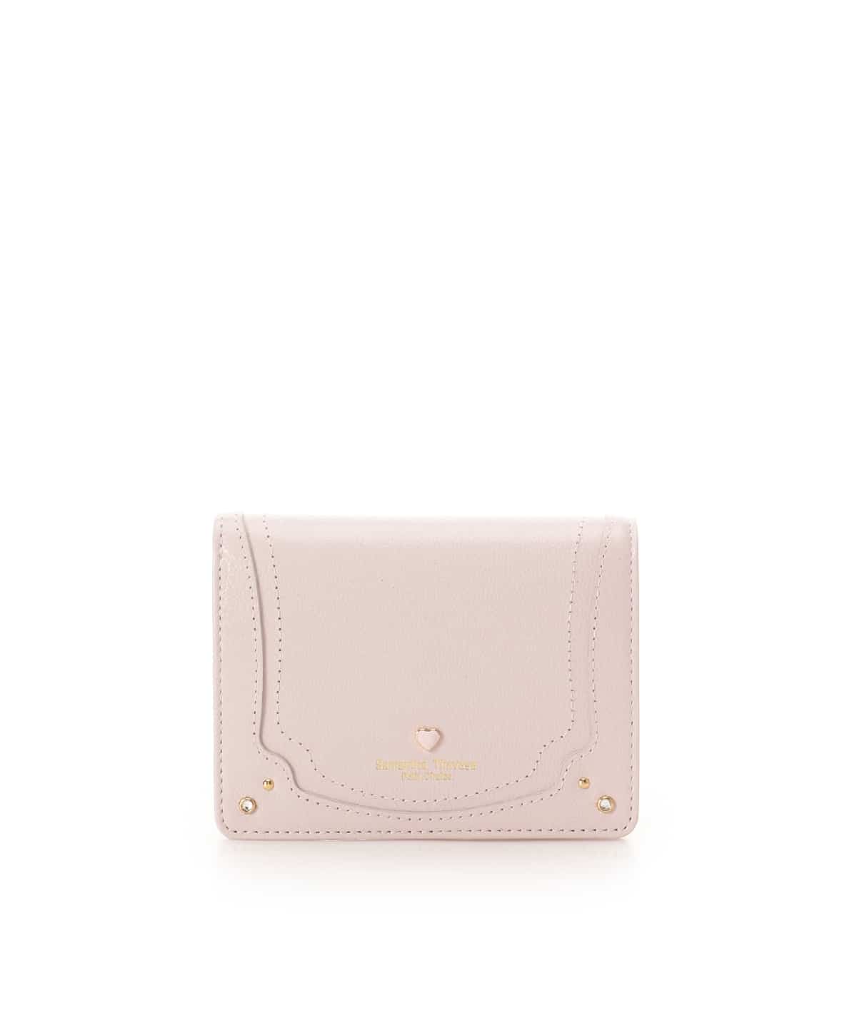 プチハート 二つ折り財布 ピンクベージュ 00