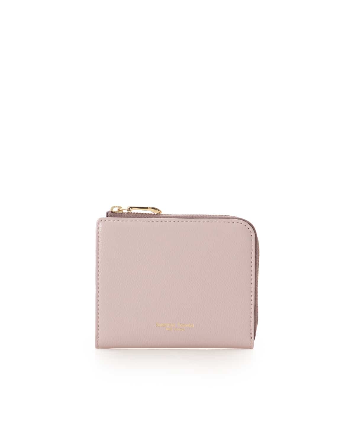 シンプルL字ファスナー 折財布(00 ピンクベージュ)｜ サマンサ