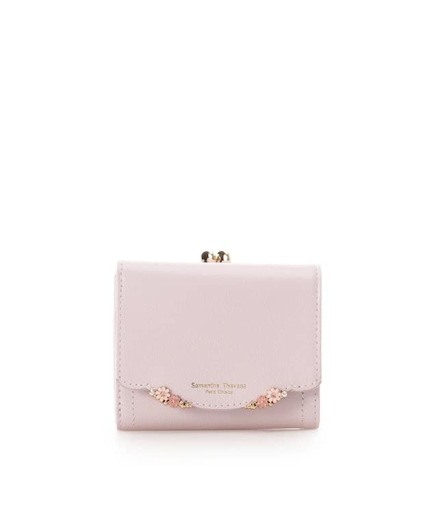 サイドフラワー 折財布 ベビーピンク 00