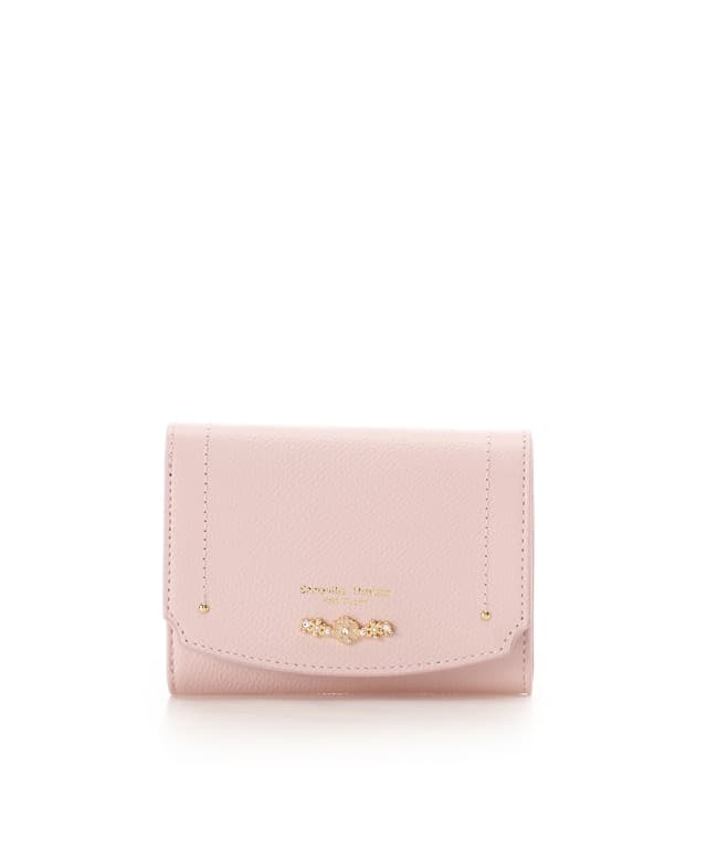 フラワーアーチ 折財布 ピンク 00