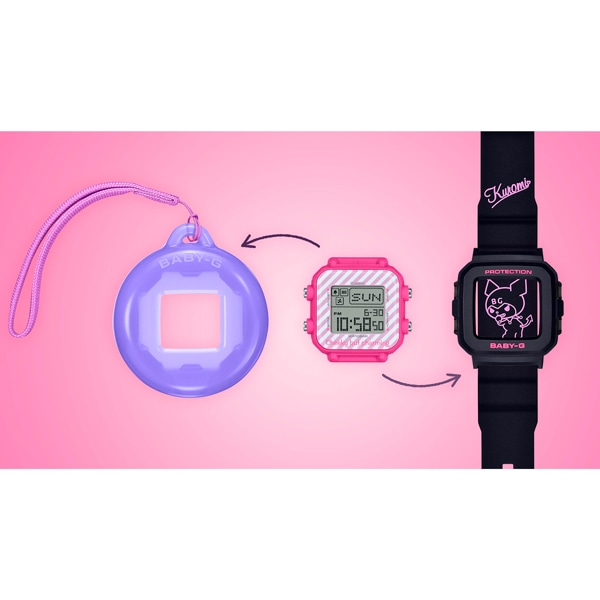 BABY-G BABY-G＋PLUS（ベイビージープラス） クロミ コラボレーションモデル BGD-10KKM-1JR クォーツ デジタル レディース