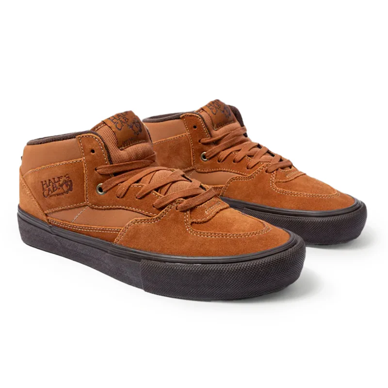 バンズ VANS SKATE HALF CAB GOLDEN BROWN/GUM VN0A5FCDCL6 スケート ハーフキャブ 26.0cm～28.0㎝ スニーカー メンズ シューズ 0198266502014 【送料無料 北海道/沖縄/離島を除く】 GOLDEN BROWN/GUM 26.0cm