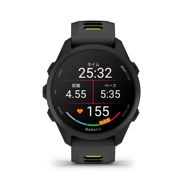 ガーミン GARMIN Forerunner 170（フォアランナー170） Black/Amp Yellow（ブラック/アンプ イエロー） 43mm シリコンバンド AMOLED（有機EL） 軽量 ランニングGPSウォッチ Suica対応 010-03920-40 07537593785867 腕時計 正規品 【送料無料 北海道/沖縄/離島を除く】 Black/Amp Yellow FREE