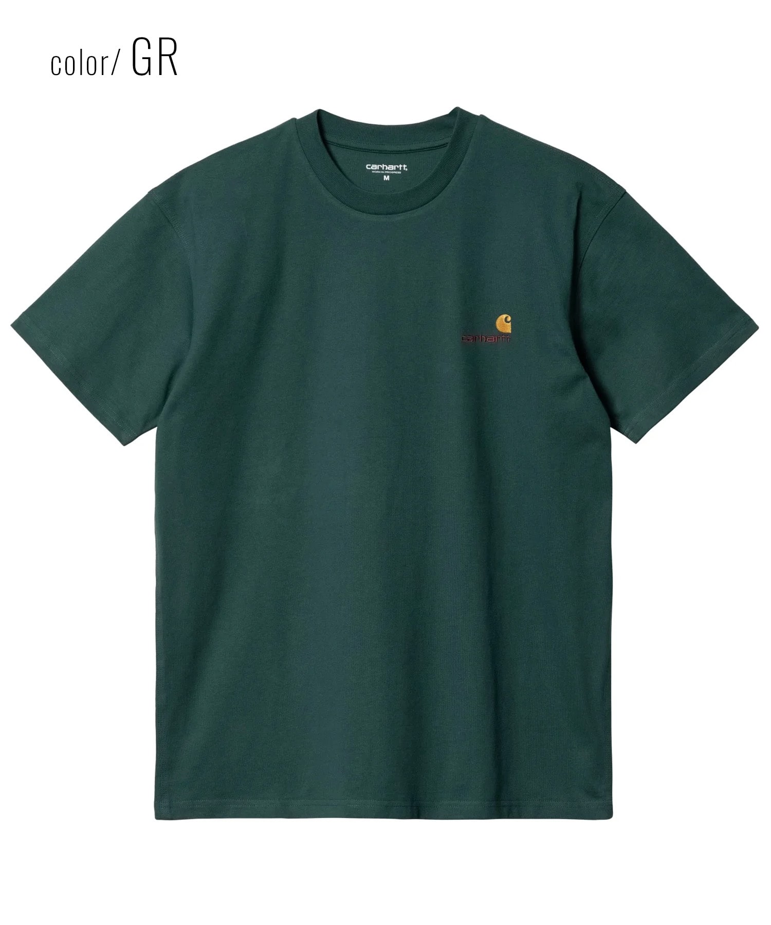 Carhartt WIP カーハートダブリューアイピー S/S AMERICAN SCRIPT T-SHIRT I029956 GRN XLサイズ メンズ 半袖 Tシャツ JJ1 E27【送料無料 北海道/沖縄/離島を除く】 GRN XL