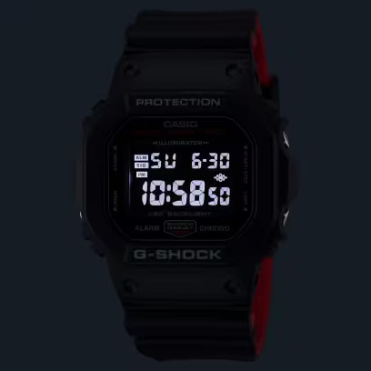 カシオ CASIO G-SHOCK GSHOCK ジーショック DIGITAL  5600Series DW-5600UHR-1JF  耐衝撃構造 （ショックレジスト） 20気圧防水  腕時計 国内正規品 【送料無料 北海道/沖縄/離島除く】 1JF FREE