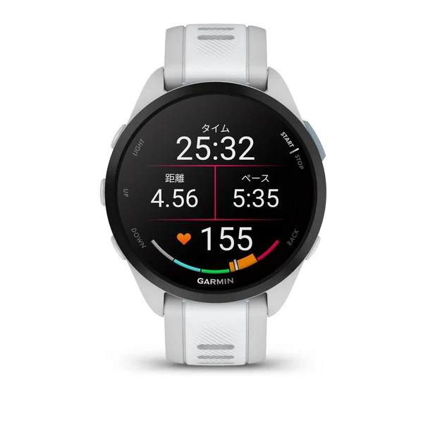 GARMIN ガーミン Forerunner 165 Music （フォアランナー 165 ミュージック） WhiteGray GPSスマートウォッチ 010-02863-91 睡眠モニタリング  Body Battery スポーツアプリ Suica ランニングパワー レースウィジット 腕時計 正規品 【送料無料 北海道/沖縄/離島を除く】 White/Gray FREE