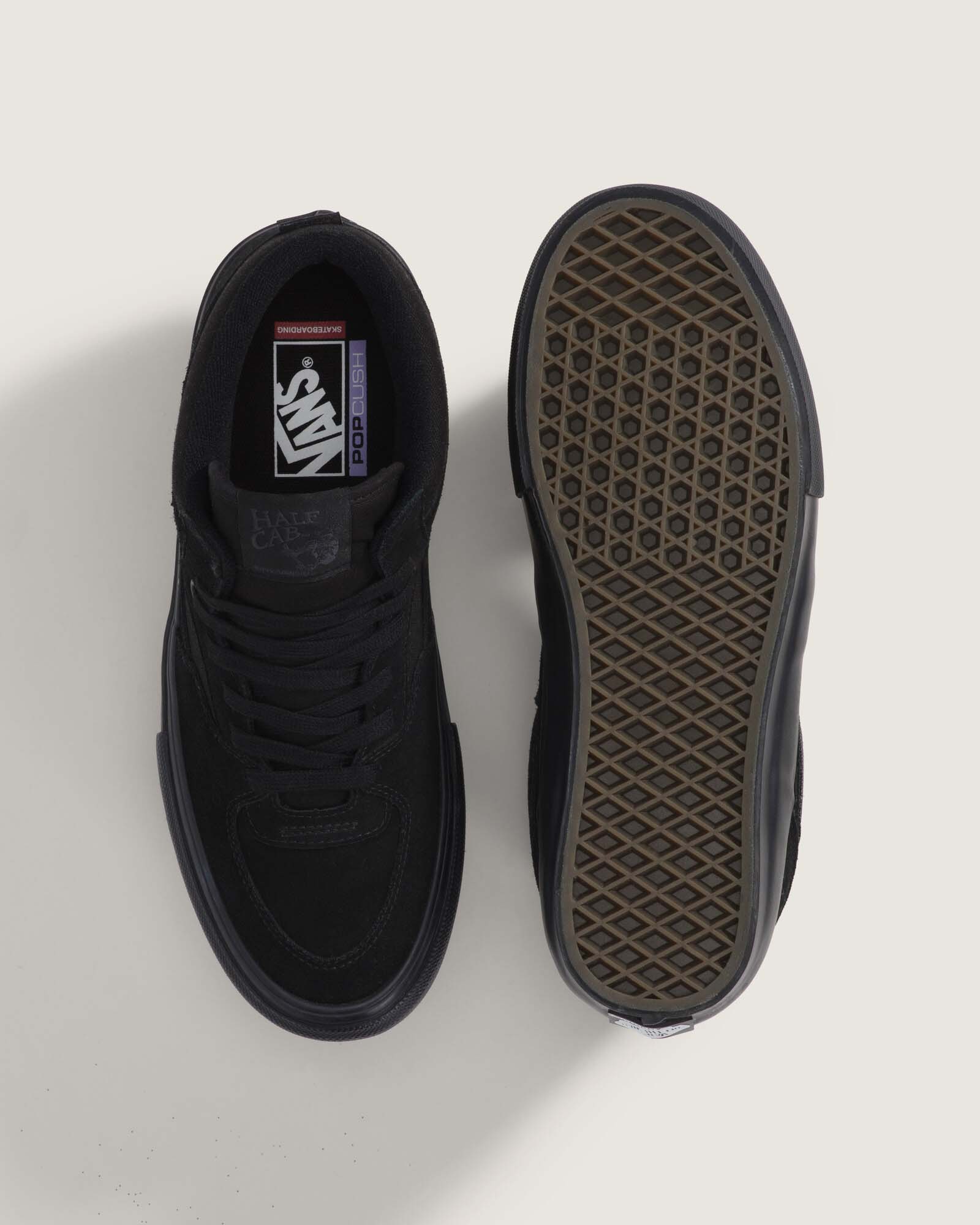 バンズ VANS SKATE HALF CAB BLACK/BLACK VN0A5FCDBKA スケート ハーフキャブ 23.5cm～28.0㎝ スニーカー メンズ シューズ 0194901610830 【送料無料 北海道/沖縄/離島を除く】 BLACK/BLACK 23.5cm