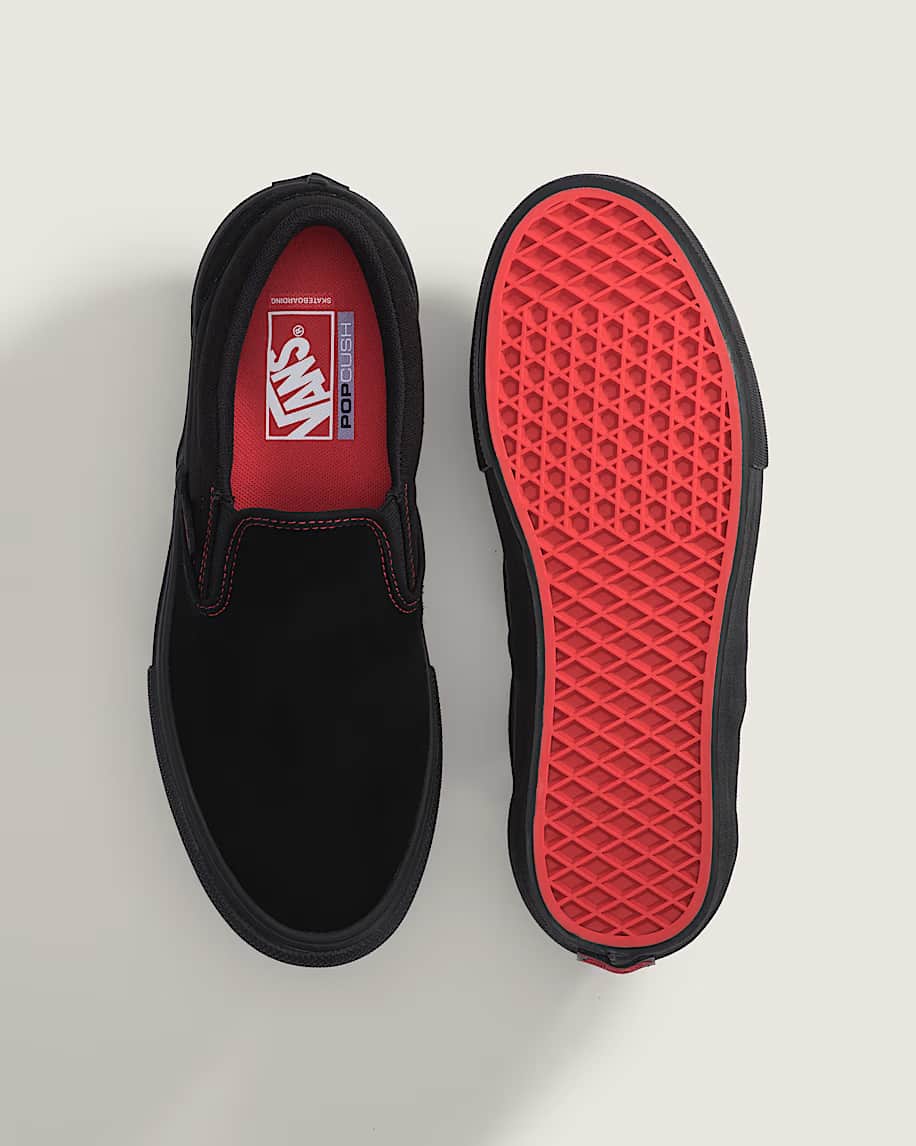 バンズ VANS SKATE SLIP-ON BLACK/BLACK/RED VN000EG52UR スケート スリップオン 26.0cm～28.0㎝ スニーカー メンズ シューズ 0198266486857 【北海道/沖縄/離島 着払い】 BLACK/BLACK/RED 26.0cm