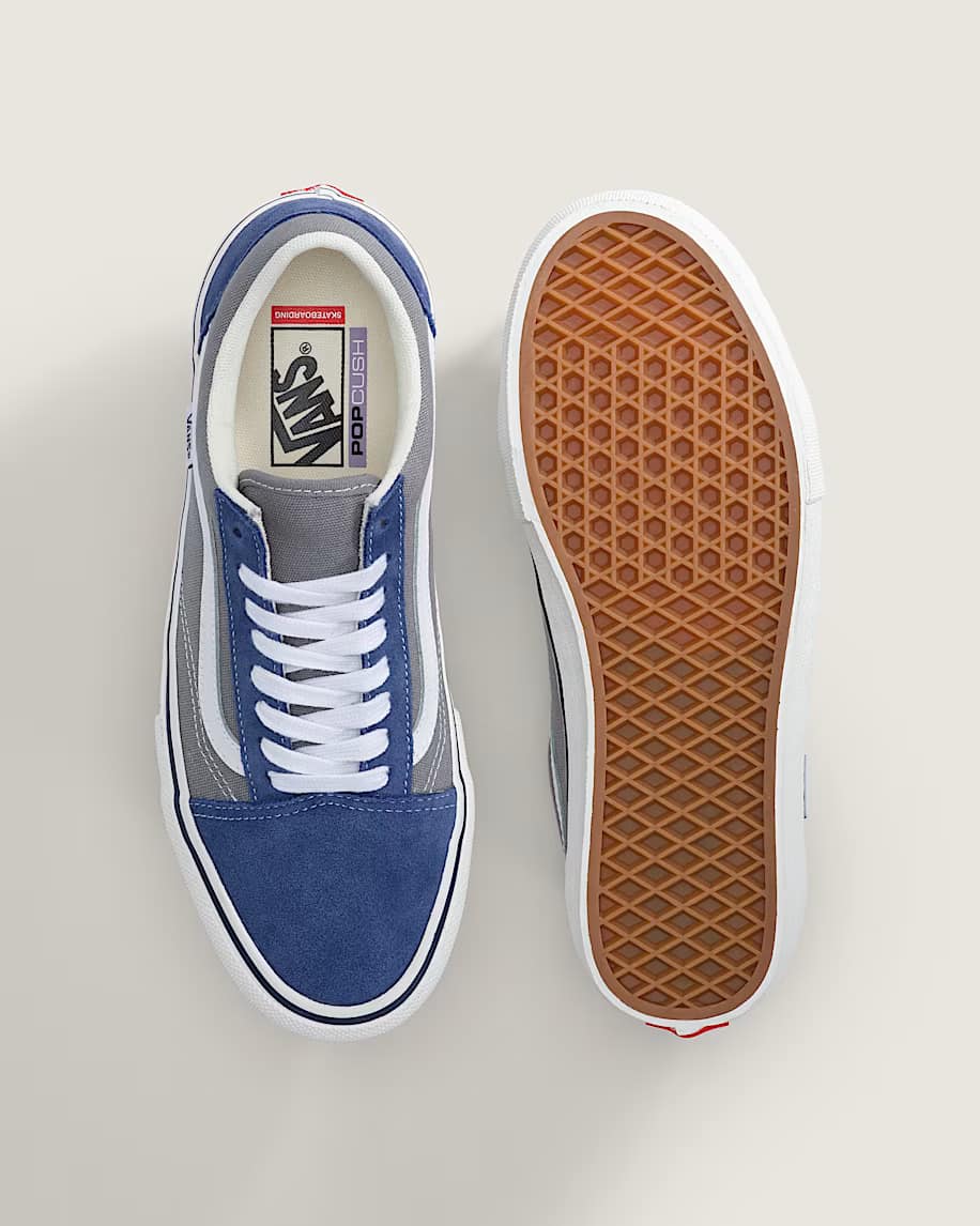 バンズ VANS SKATE Old Skool BLUE/GREY VN000EDNY24 スケート スケートオールドスクール  26.0㎝～28.0㎝ スニーカー メンズ シューズ 0198266485218 【送料無料 北海道/沖縄/離島を除く】 BLUE/GREY 26.0cm