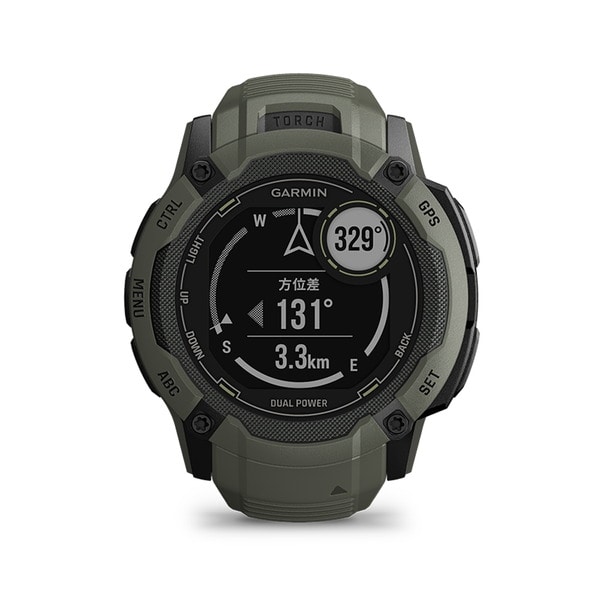 PRICE DOWN！】 GARMIN ガーミン Instinct 2X Dual Power Moss Suica対応 010-02805-52  GPS スマートウォッチ 通知機能 睡眠スコア 血中酸素トラッキング VO2Max ライフログ ワークアウト サイクリング ロングバッテリー  MIL規格 腕時計 GARMIN正規商品(FREE Moss ...