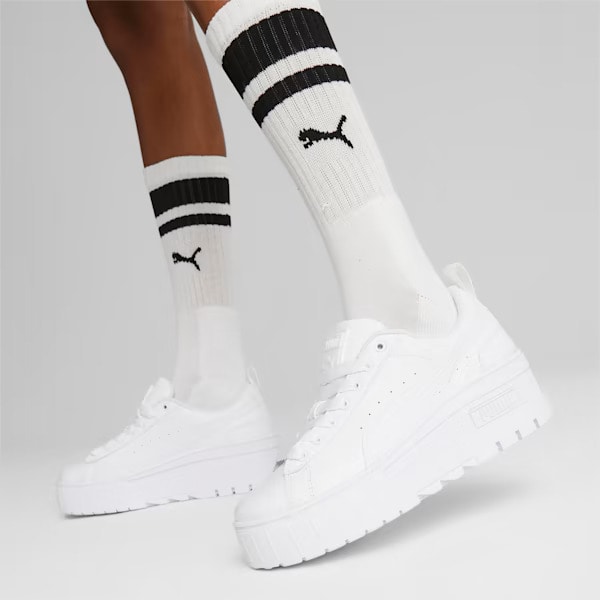 【PUMA】 Mayze Wedge Wns  Puma white プーマ ウィメンズ メイズ ウェッジ  386273 04 スニーカー  シューズ 25.0cm 4065449923583 KX3  【送料無料 北海道/沖縄/離島を除く】 25.0cm